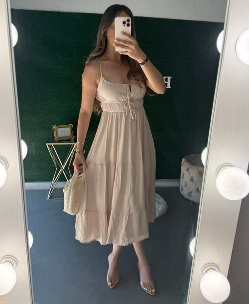 Angela Tiered Dress (Natural)