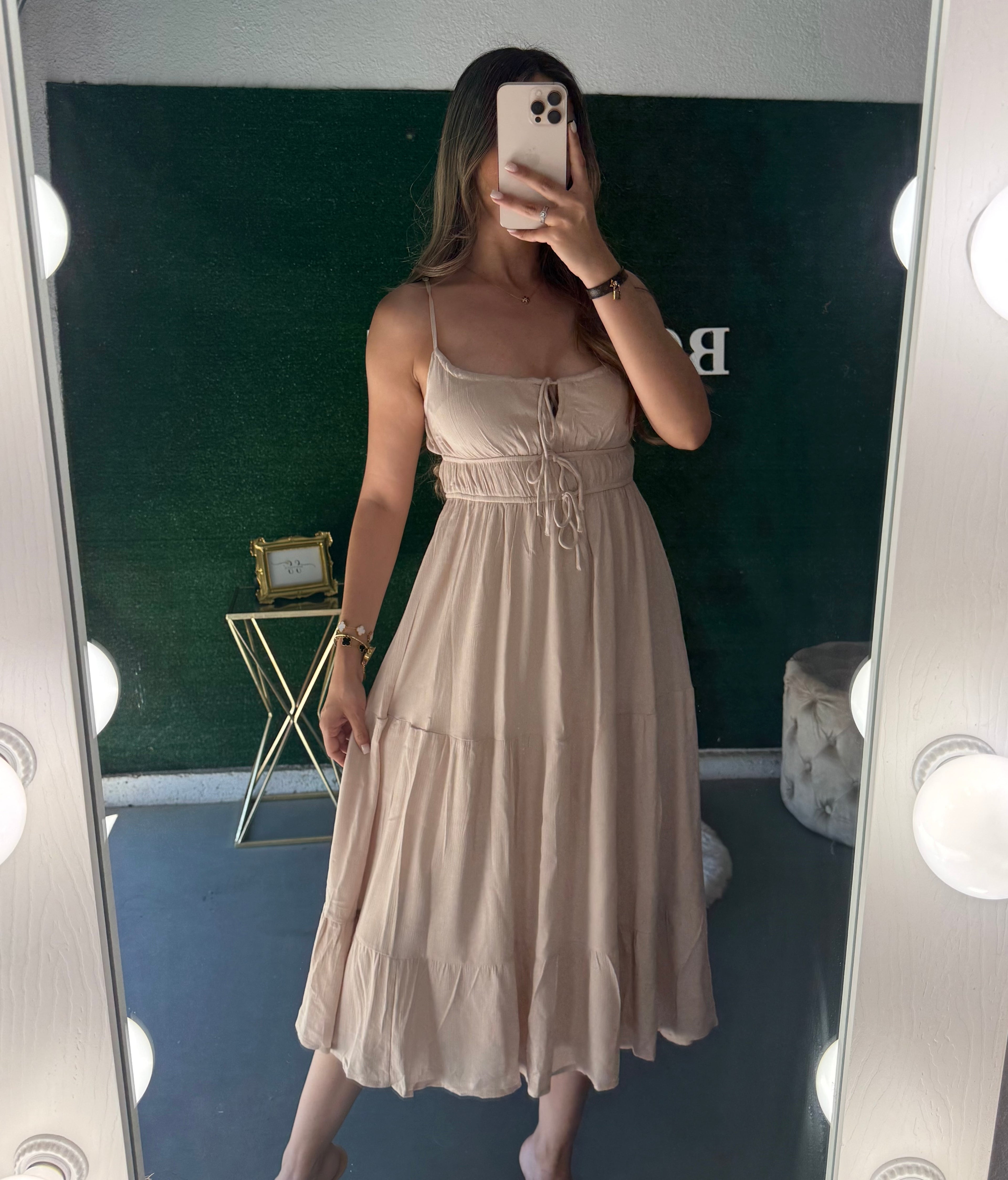 Angela Tiered Dress (Natural)