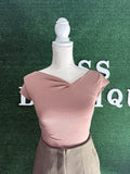 Daisy Asymmetrical Knit Top (Taupe)