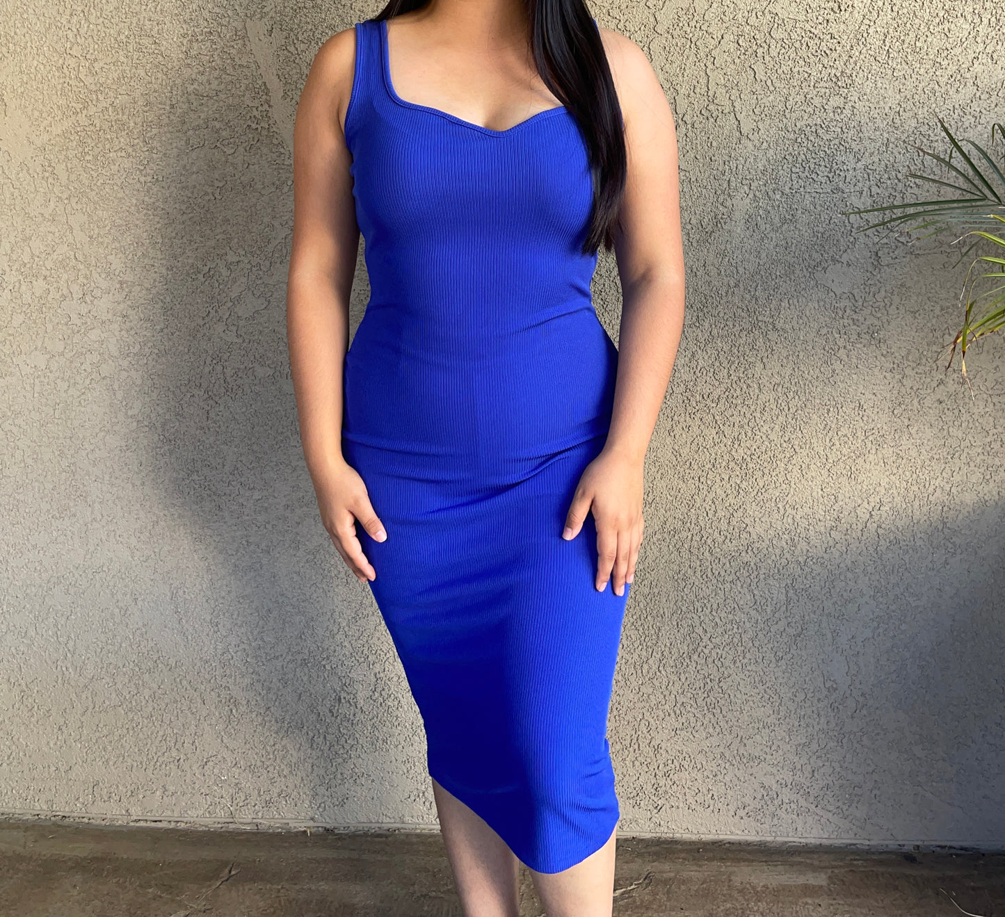 On Style Midi Dress (Royal Blue)