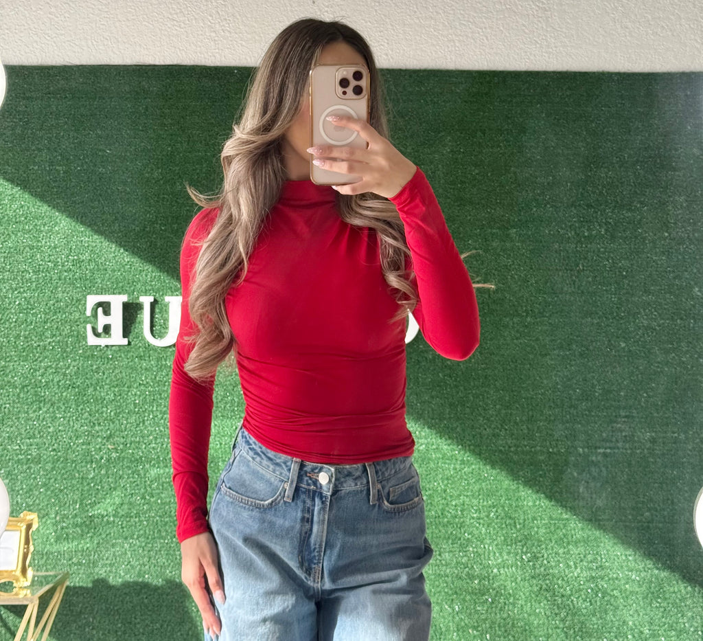 Valentina Top (Dark Red)