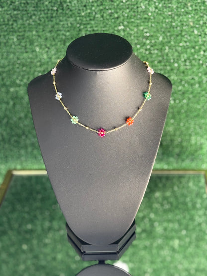 Beaded Flower Necklace