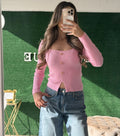 Scarlett Sweater Top (Pink)