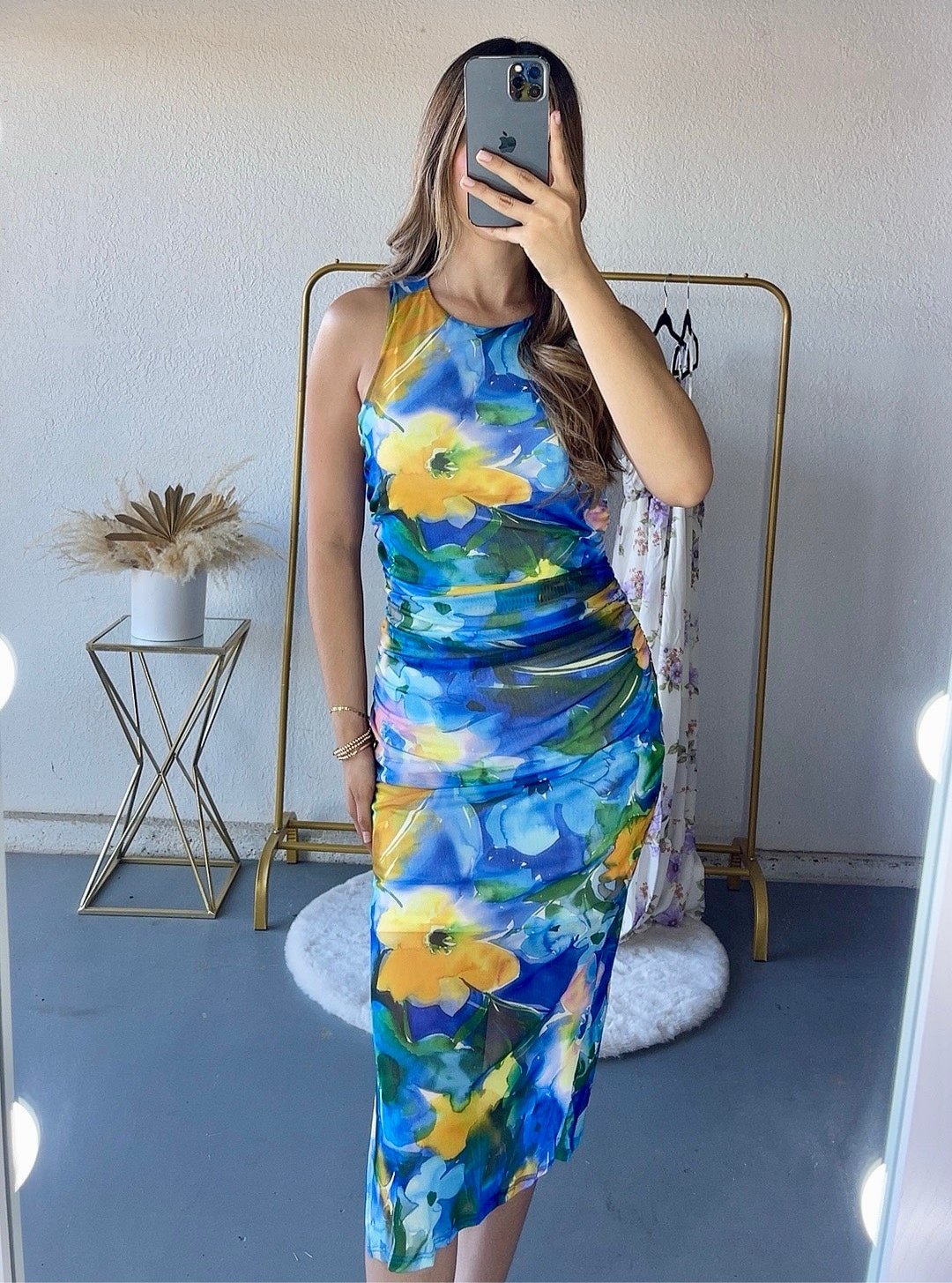 emerald midi dress with sleeves Petal & Pup Women's Pippa Long Sleeve Midi Dress